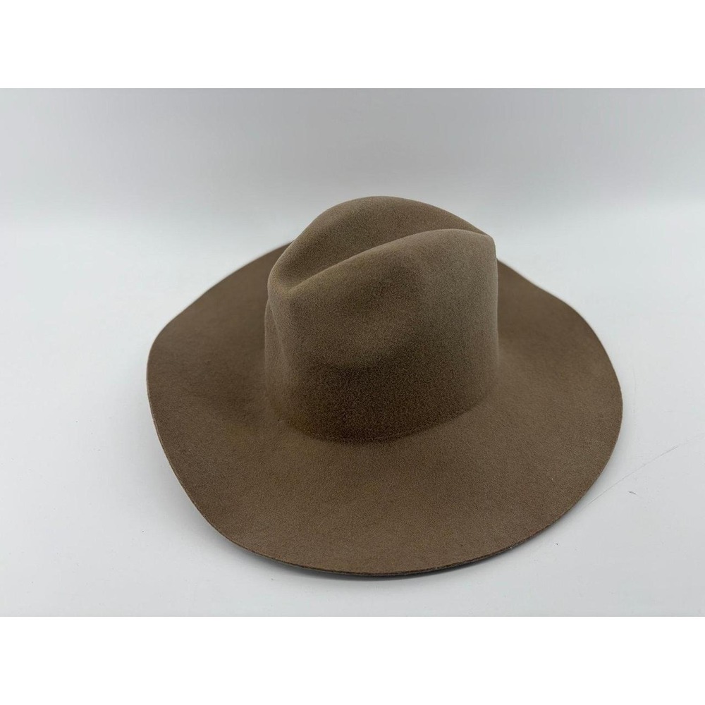 Gigi Pip Ivy Wide Brim 100%‎ Australian Wool, Fedora Size 59 (ML) Tan NWT